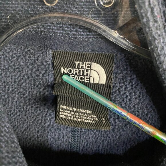 The North Face 1/4 Zip Pullover Men's Small Blue Fleece 100% Polyester - Picture 7 of 9